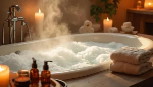 bain chaud relaxant pour la récupération sportive